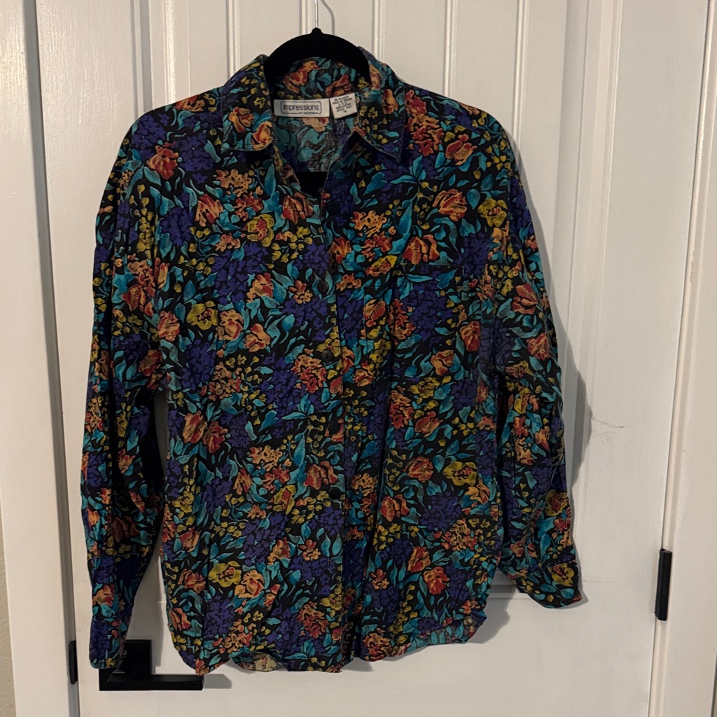 Vintage Floral Button Down Shirt